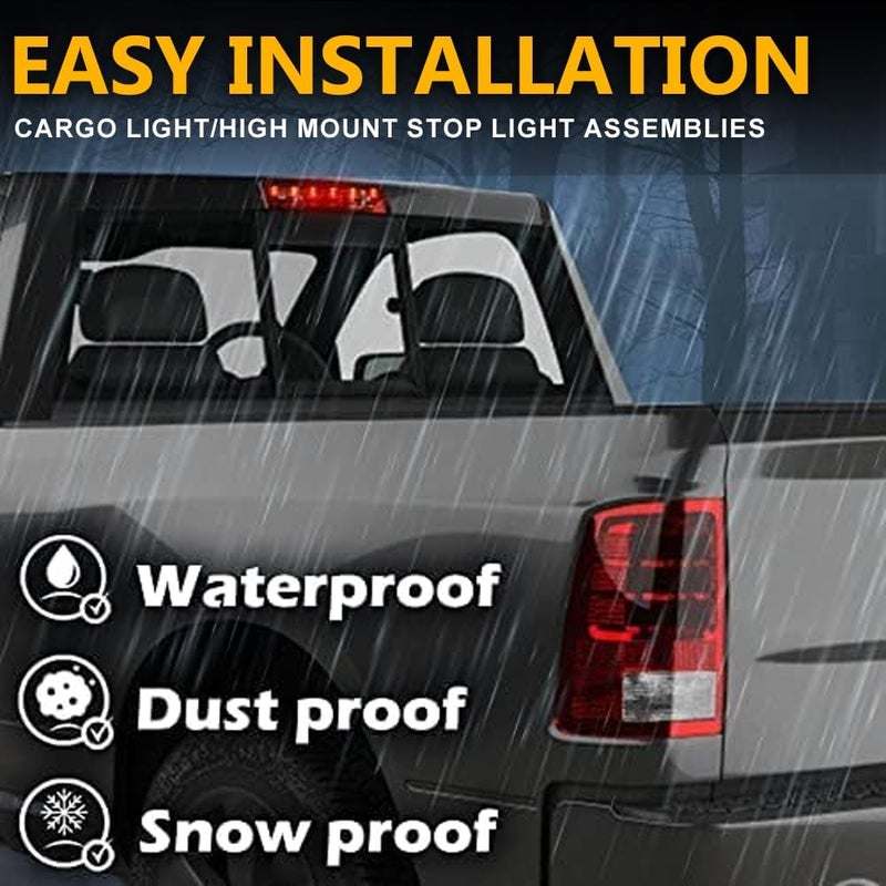 GPLUS LED 3rd Brake Light Compatible with Truck Cap Topper Leer Are Century LED Recessed 3rd Third Brake Light Lamp AT-LED-36R Red Lens Chrome Housing Tercera Luz De Freno - Image 2